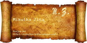 Mikulka Zita névjegykártya